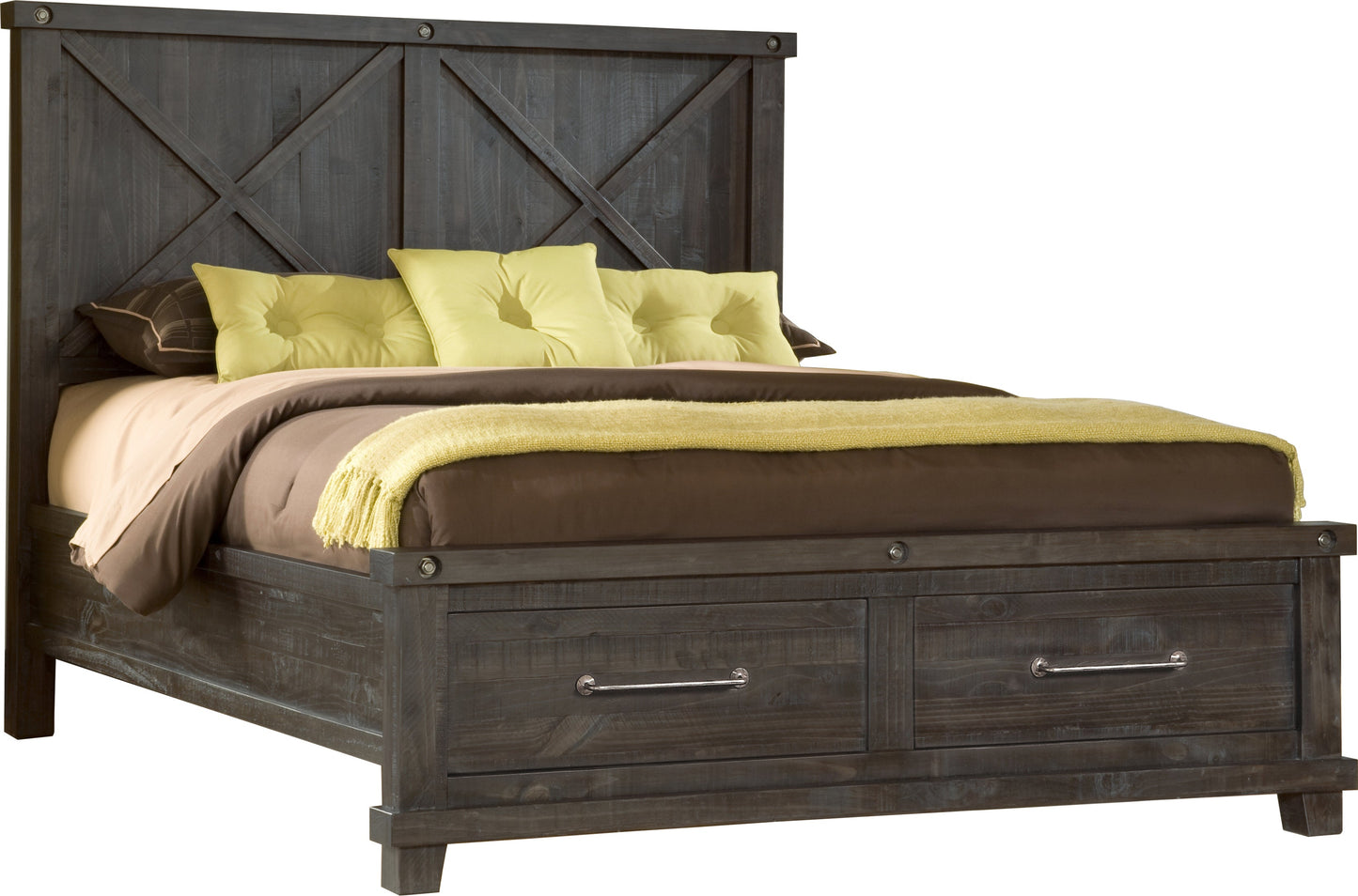 Modus Yosemite 5PC Full Storage Bedroom Set w Chest in Cafe