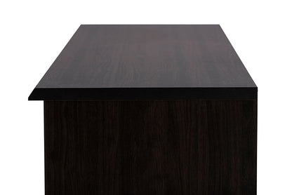 Contemporary TV Stand in Dark Brown Engineered Wood/Vinyl