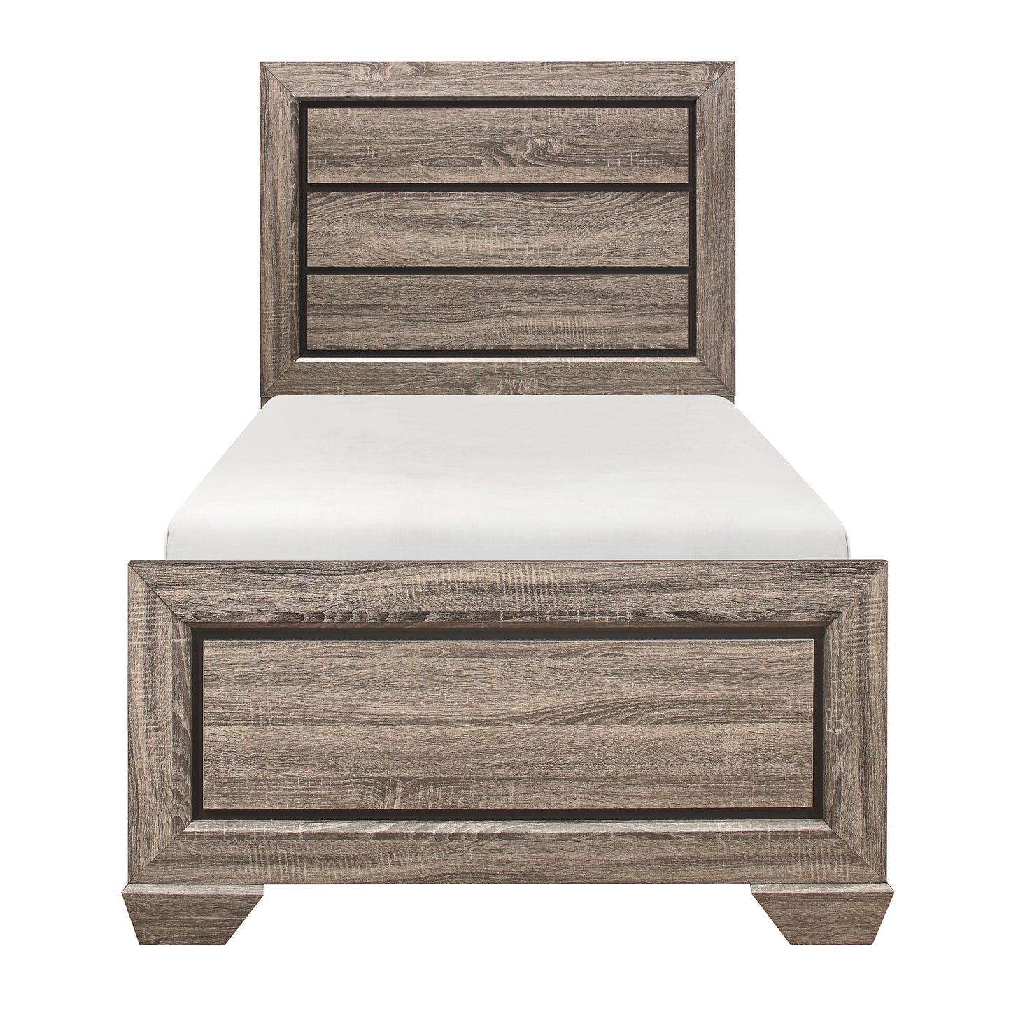 Ballar Rustic Twin Bed in Natural Wood