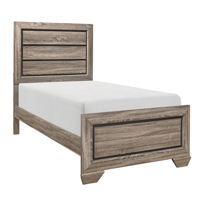 Ballar Rustic Twin Bed in Natural Wood