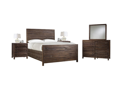 Modus Townsend 5PC Cal King Platform Bedroom Set w 2 Nightstand in Java