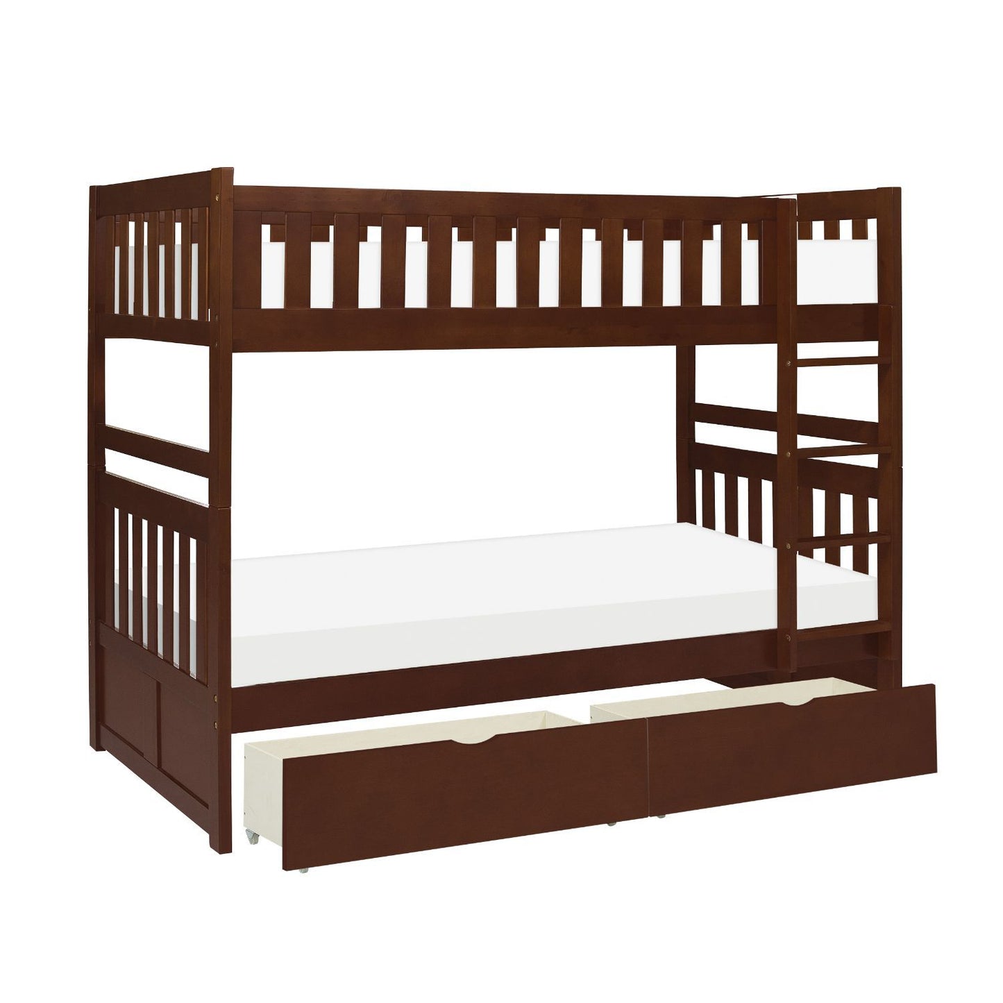 Homelegance Rowe Twin / Full Bunk Bed Storage Drawer in Dark Cherry