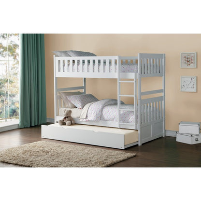 Homelegance Galen Twin / Twin Bunk Bed Twin Trundle in White