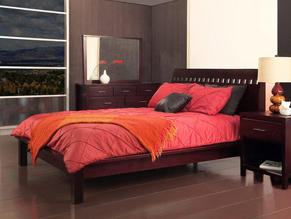 Modus Veneto 5PC Queen Platform Bedroom Set w 2 Nightstand in Espresso
