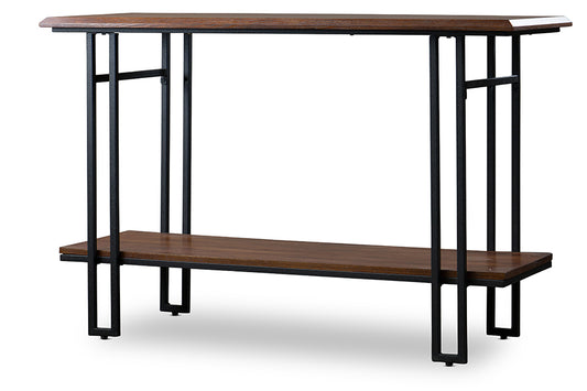 Vintage Industrial Metal Console Table in Brown & Antique Bronze bxi5494-111