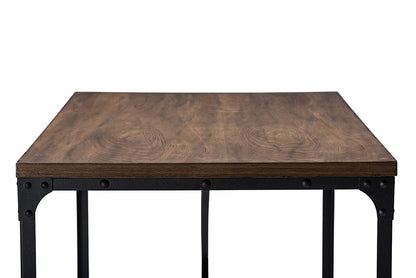 Vintage Industrial Metal Multi Purpose Desk Dining Table in Brown
