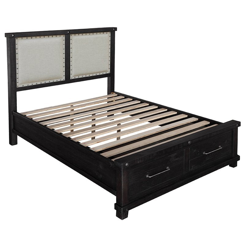 Modus Yosemite Queen Storage Fabric Bed in Cafe