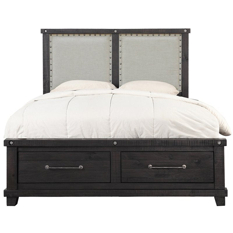 Modus Yosemite Cal King Storage Fabric Bed in Cafe