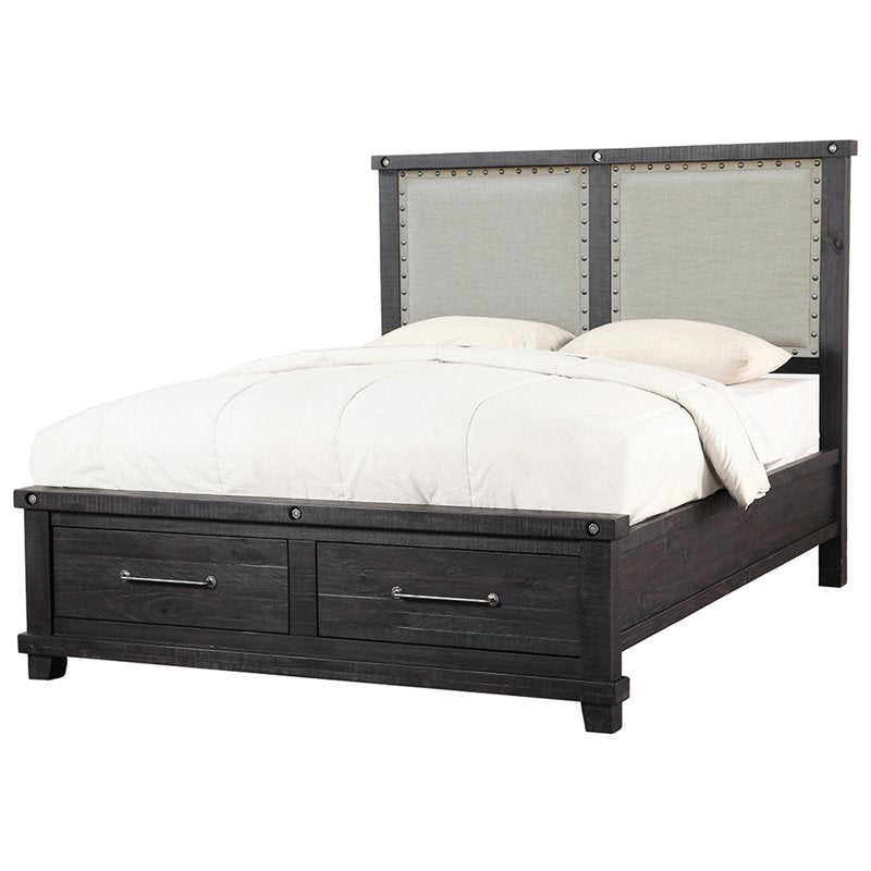 Modus Yosemite Queen Storage Fabric Bed in Cafe