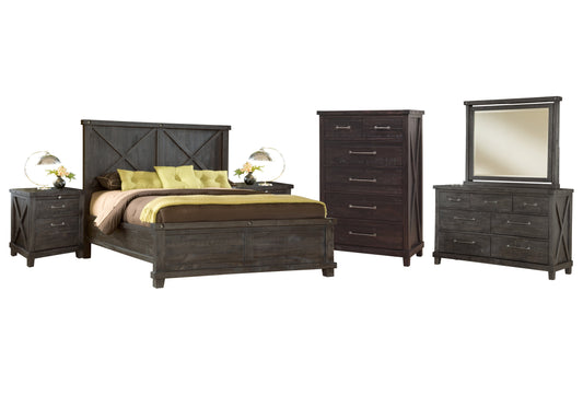 Modus Yosemite 6PC Cal King Bedroom Set w Chest in Cafe