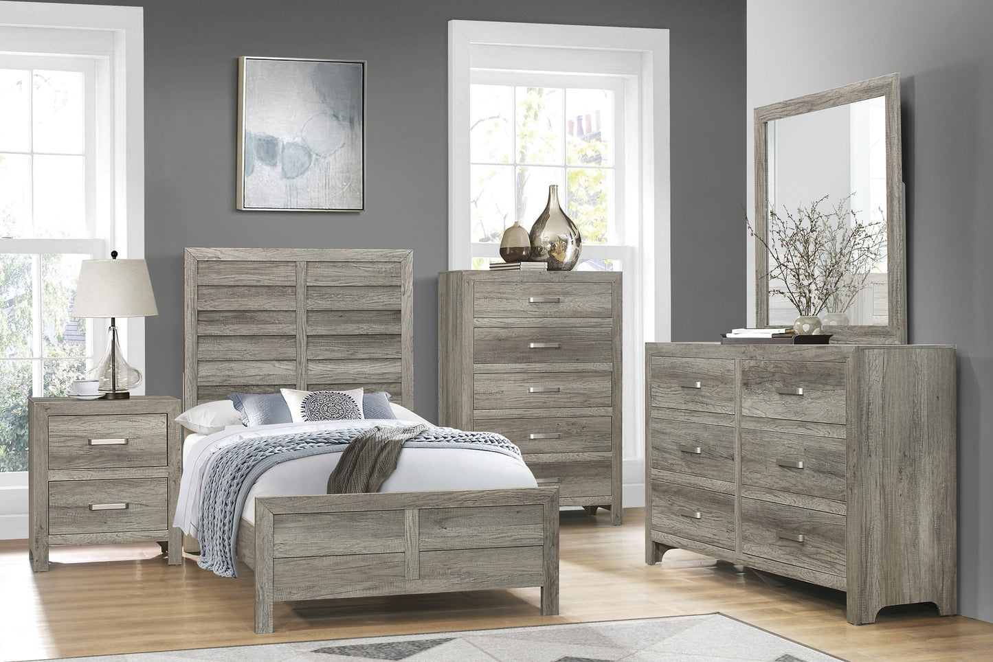 Homlegance Chest Mandan Collection In Weathered Gray Finish