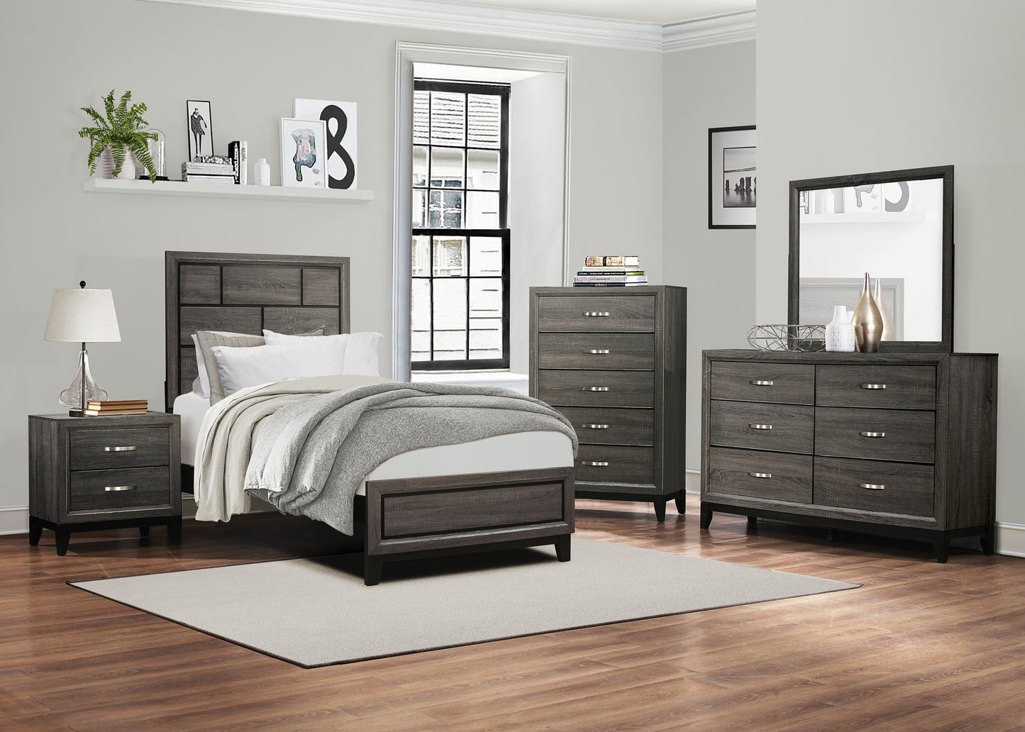 Homlegance Chest Davi Collection In Gray Finish