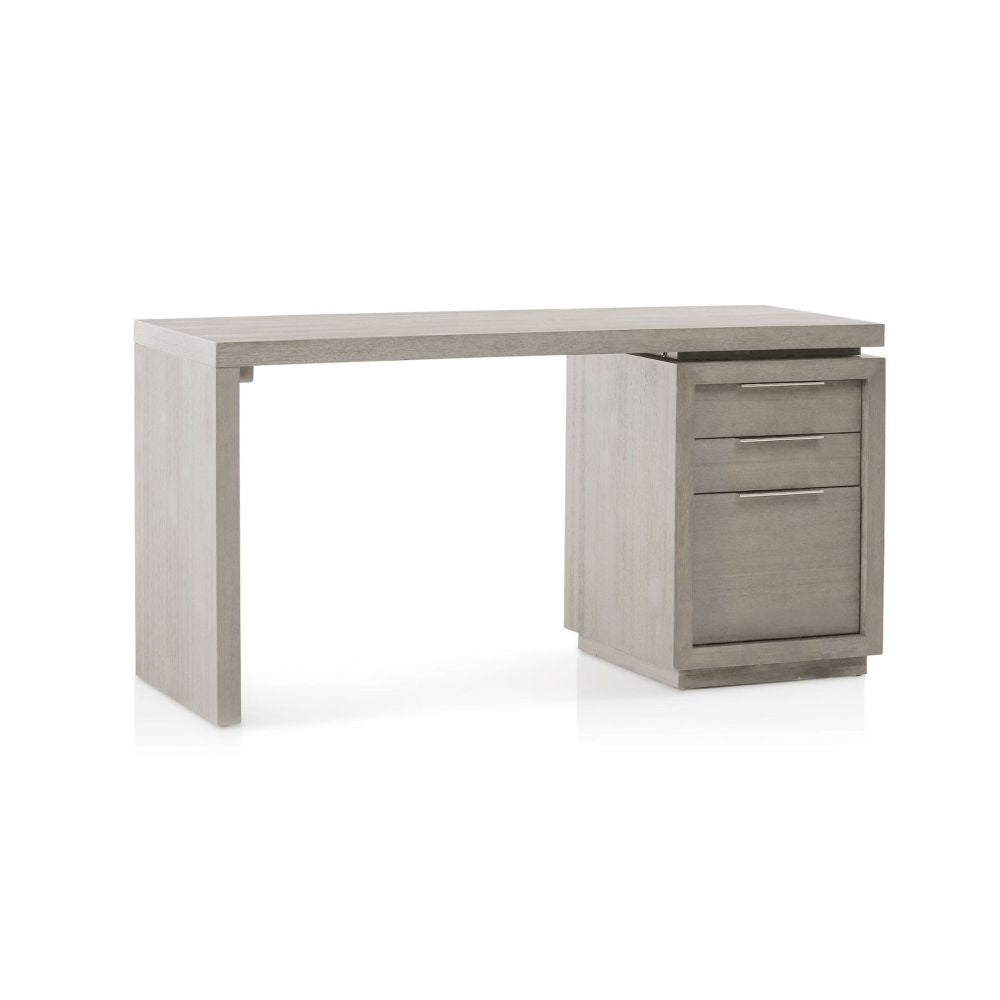 Modus Oxford Single Pedestal Desk in Basalt Grey