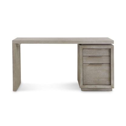 Modus Oxford Single Pedestal Desk in Basalt Grey