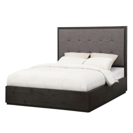 Modus Oxford 5PC Queen Platform Bedroom set w 2 Nightstand in Basalt Grey